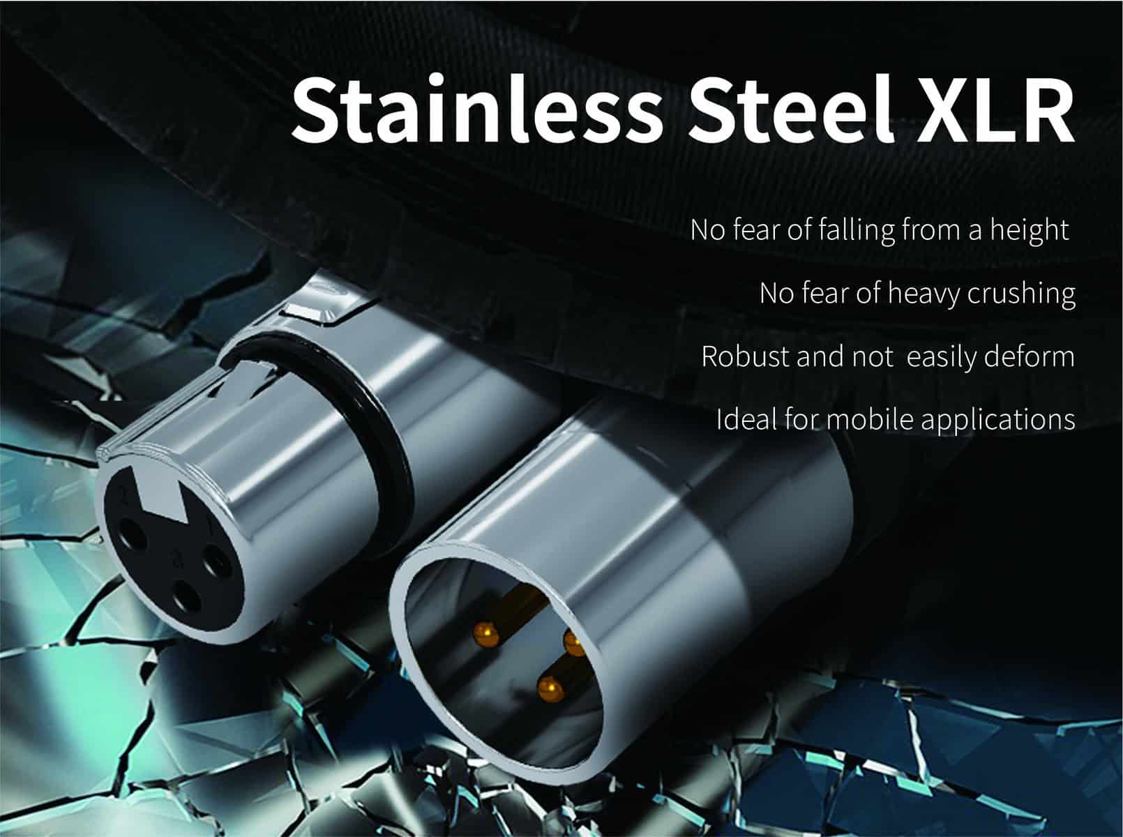 Seetronic 새로운 스테인레스 스틸 XLR 커넥터