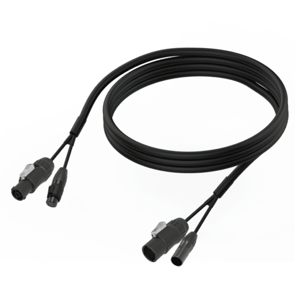 Audio cable with dual XLR connectors for high-quality sound connection and audio recording setups.