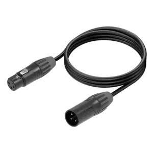 XLR microphone cable for professional audio connections.