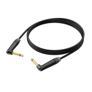 Audio cable with 3.5mm jack for connecting headphones, speakers, and audio equipment.