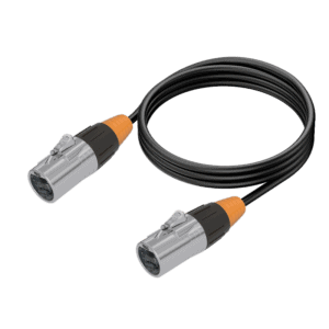 High-quality XLR audio cable with male and female connectors, ideal for professional sound systems a.
