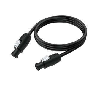 Audio cable with XLR connectors for professional sound equipment.